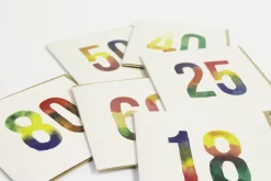Postal Números Acuarelas 20