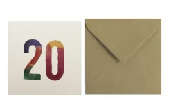 Postal Números Acuarelas 20