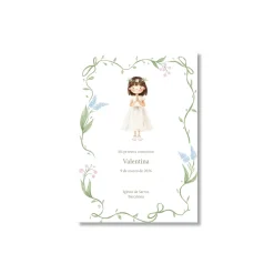 Recordatorio de comunión personalizado Flores (Packs 12-60)