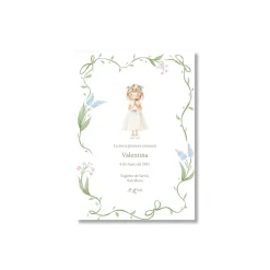 Recordatorio de comunión personalizado Flores (Packs 12-60)