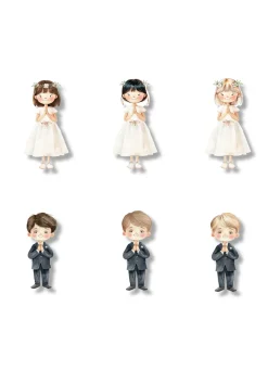 Recordatorio de comunión personalizado Flores (Packs 12-60)
