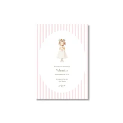 Recordatorio de comunión personalizado Rayas (Packs 12-60)