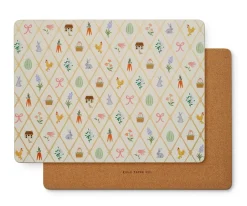 Set de 4 Bajoplatos de Corcho Spring Farm -Rifle Paper Co