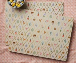 Set de 4 Bajoplatos de Corcho Spring Farm -Rifle Paper Co