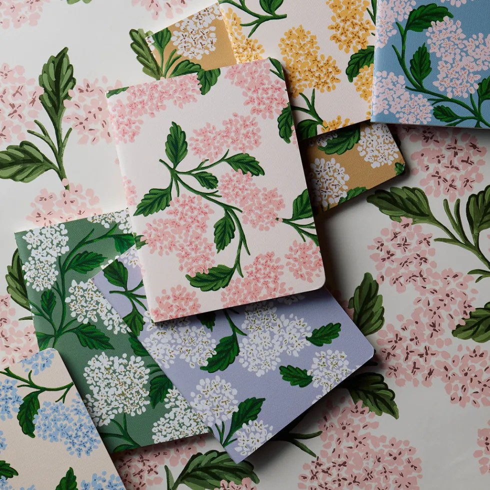 Set de 8 libretas de bolsillo Pink Hydrangea - Rifle Paper