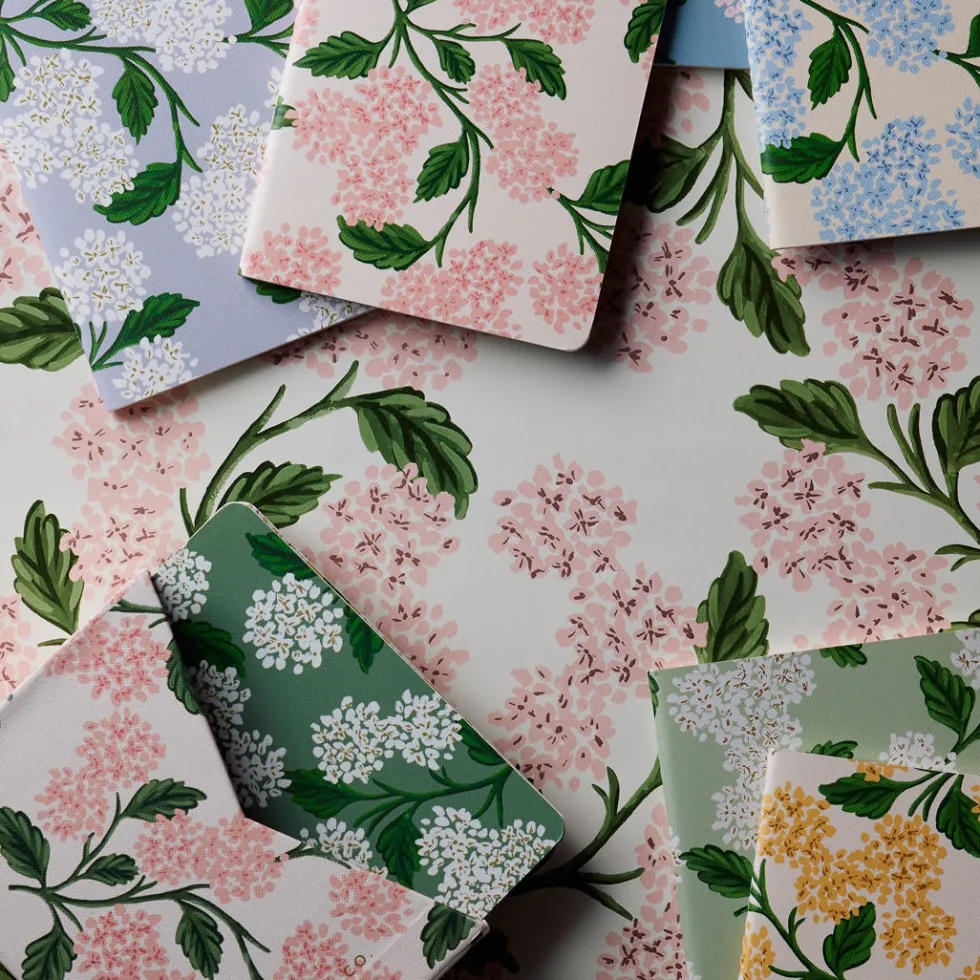 Set de 8 libretas de bolsillo Pink Hydrangea - Rifle Paper