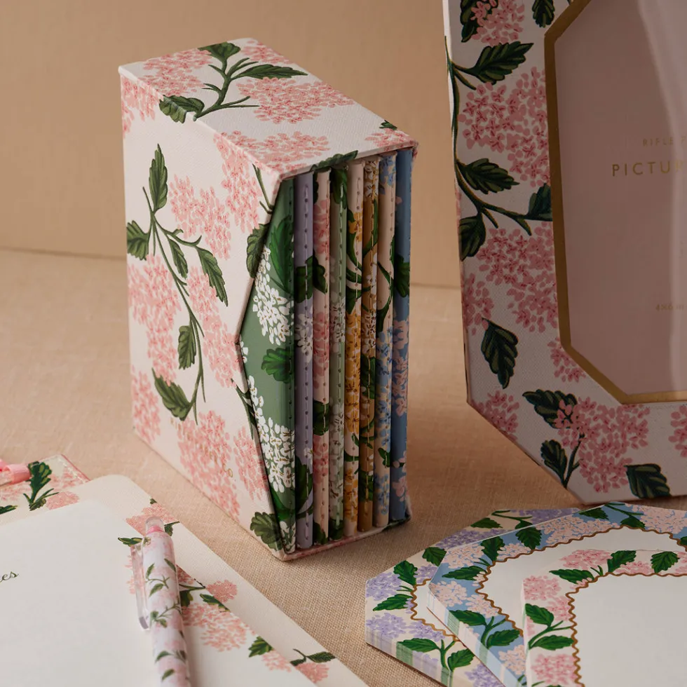 Set de 8 libretas de bolsillo Pink Hydrangea - Rifle Paper