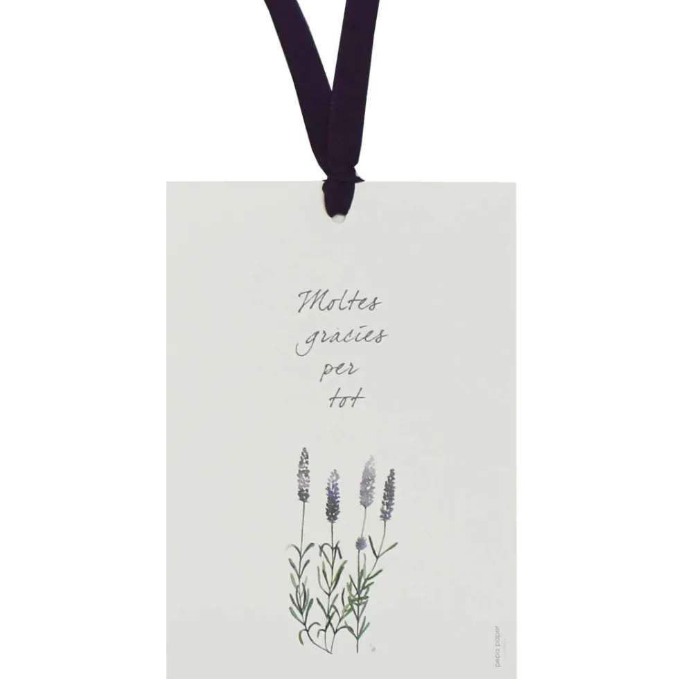 Tag A5 Lavanda Aquarel·la "Moltes Gràcies per tot"