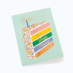 Tarjeta felicitación cumpleaños Cake Slice Birthday - Rifle Paper