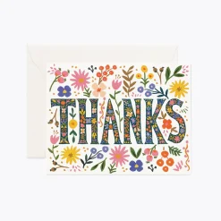Tarjeta Postal Agradecimiento Floral Thanks - Rifle Paper