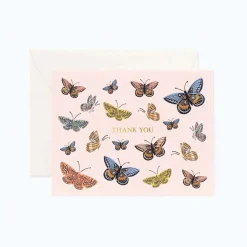 Tarjeta Postal Agradecimiento Mariposas - Monarch Thank You - Rifle Paper