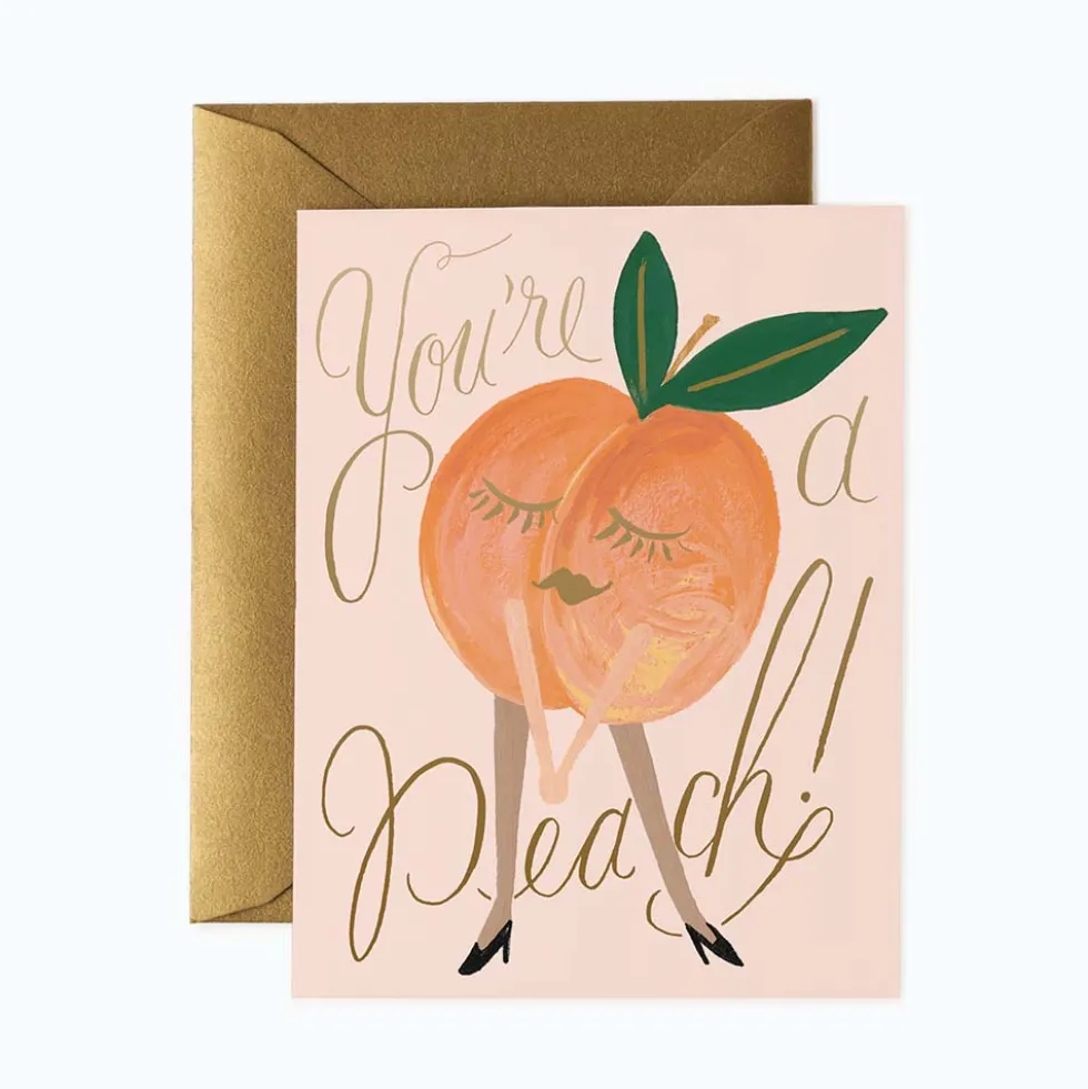 Tarjeta Postal Amor-Amistad - You're a Peach - Rifle Paper