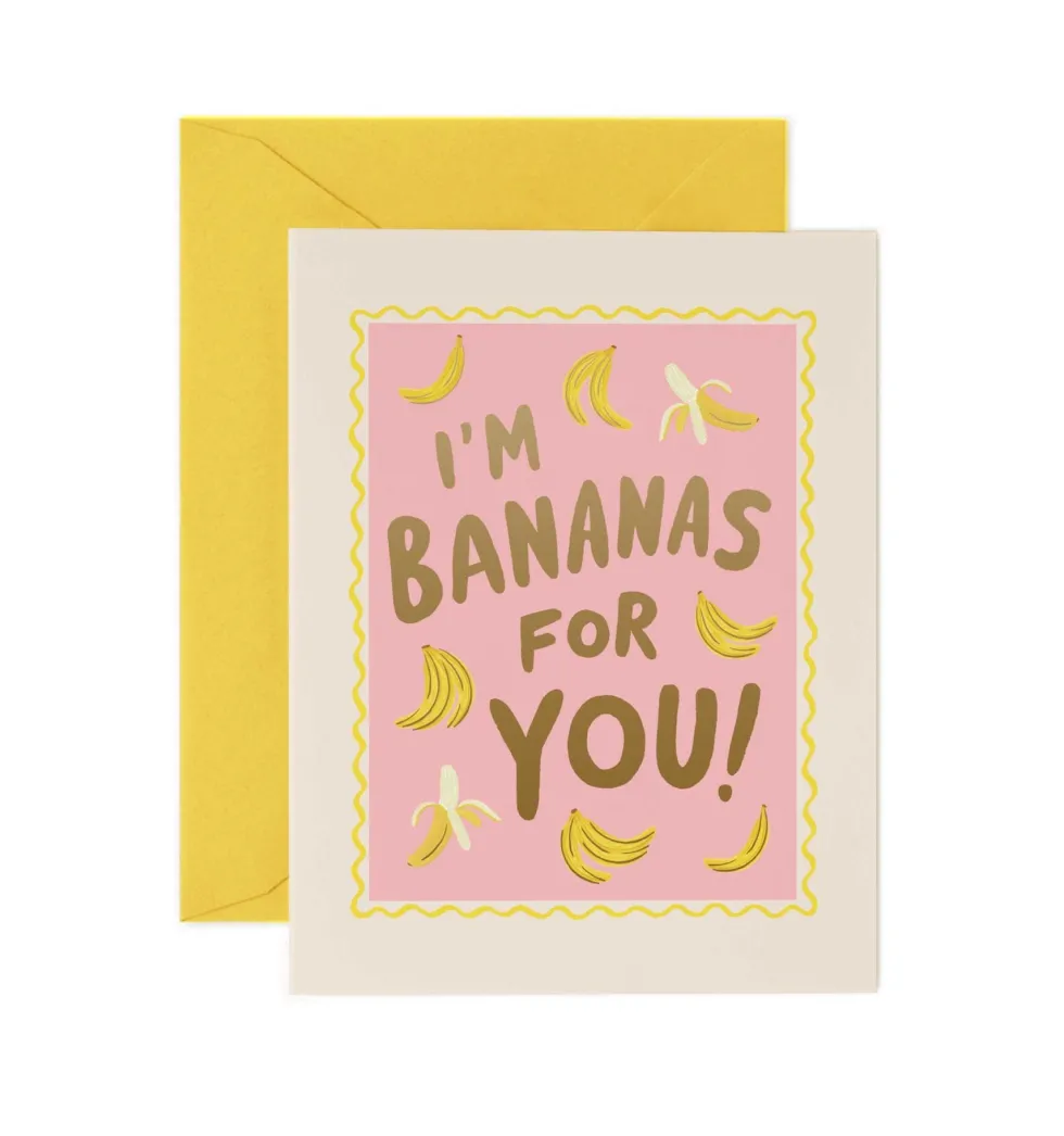 Tarjeta Postal amor Bananas For You - Rifle Paper Co