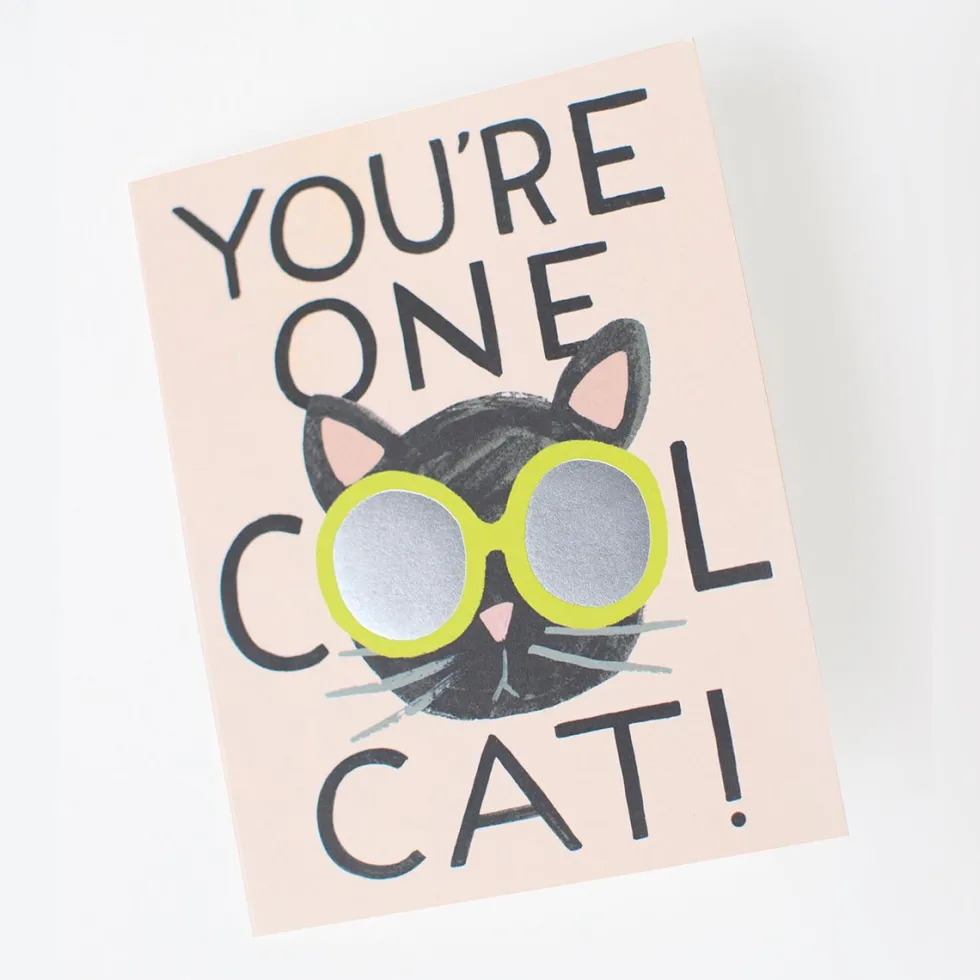 Tarjeta Postal amor o amistad Cool Cat - Rifle Paper