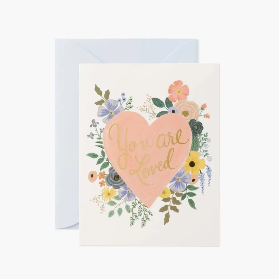 Tarjeta Postal Amor - You are Loved Heart - Rifle Paper Co