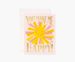 Tarjeta Postal amor You Make Me Happy - Rifle Paper