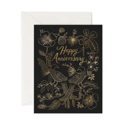 Tarjeta Postal Felicitación Aniversario Love Birds - Rifle Paper
