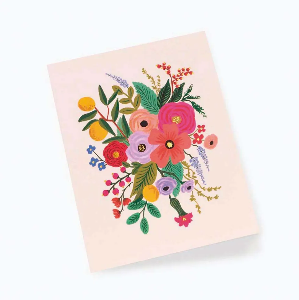 Tarjeta Postal Flores Rosa Pálido Garden Party Blush - Rifle Paper