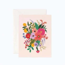 Tarjeta Postal Flores Rosa Pálido Garden Party Blush - Rifle Paper